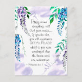 フィリピ 4:6-7 すべてのことについて祈りなさい ポストカード (正面)