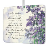 フィリピ 4:8 どんなものも純潔な聖書の詩篇 カーエアーフレッシュナー (左)