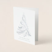 フィリモダングリーのクリスマスツリー銀箔カード 箔カード (正面)