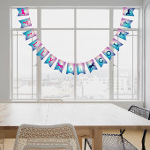 フィリーまたは子馬ピンクとブルーの性別がバントを明らかにする バンティングフラッグ