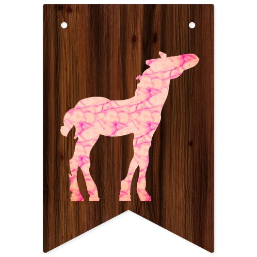 フィリーまたは子馬西部のスタイルジェンダーの明かす バンティングフラッグ (第1の旗)