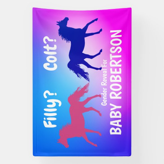 フィリーオア子馬ウェスタンスタイル 横断幕 (縦)