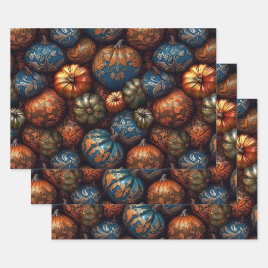 フィリーカボチャ ラッピングペーパーシート (セット)