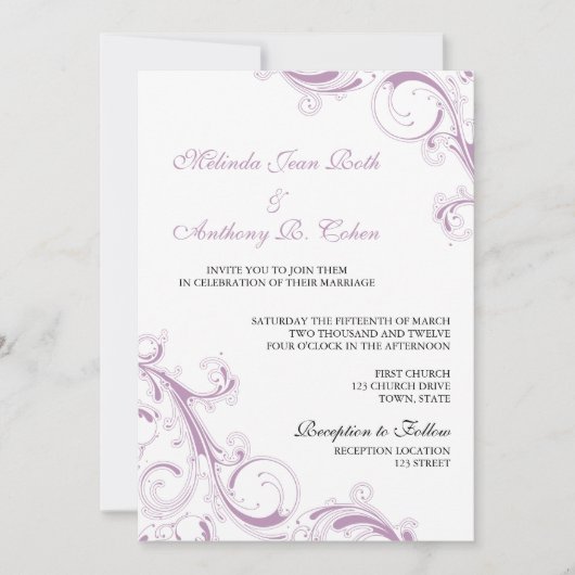 フィリースワールバイオレット 招待状 (正面)