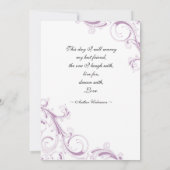 フィリースワールバイオレット 招待状 (裏面)