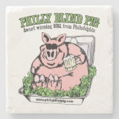 フィリーブラインドピグBBQ ストーンコースター (正面)