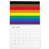 フィリープライドダイバーシティインクルーシブ虹フラグ カレンダー (3月 2026)