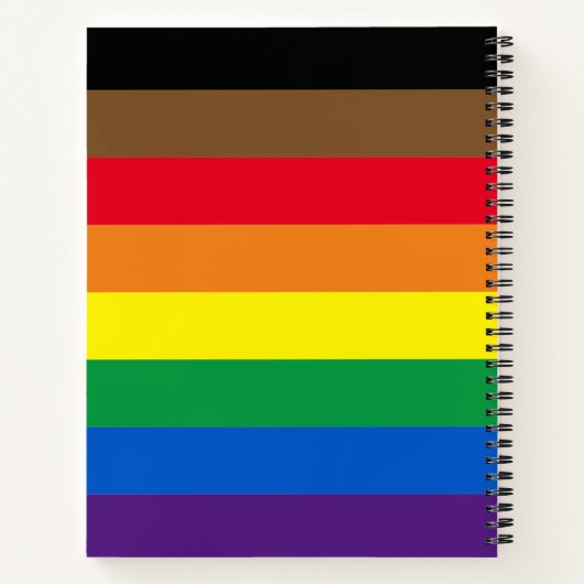 フィリープライドダイバーシティインクルーシブ虹フラグ ノートブック (裏面)