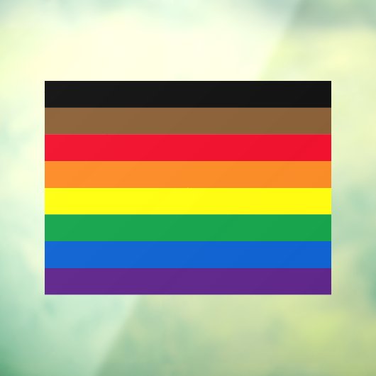 フィリーレインボープライドゲイフラグの多様性を含む ウィンドウサイン (シート3)