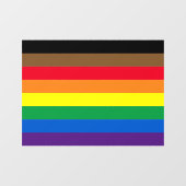 フィリーレインボープライドゲイフラグの多様性を含む ウィンドウサイン (シート)