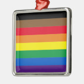 フィリーレインボープライドゲイフラグの多様性を含む メタルオーナメント (左)