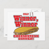 フィリー野球優勝者チーズステーキディナー ポストカード (正面/裏面)