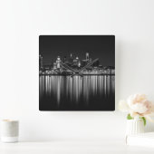 フィリー・ナイト・ビー/ウ スクエア壁時計 (ホーム)