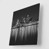 フィリー・ナイト・ビー/ウ スクエア壁時計 (傾斜)