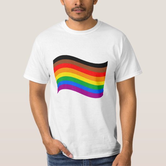 フィリー・レインボー・プライドの波状旗 Tシャツ (正面)