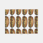 フィリーPAチーズステーキチーズステーキサンドイッチグルメ フリースブランケット (正面(横))