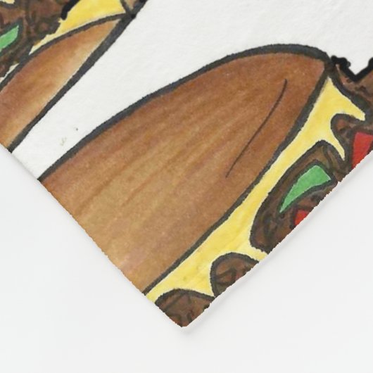 フィリーPAチーズステーキチーズステーキサンドイッチグルメ フリースブランケット (角)