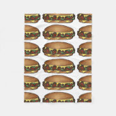 フィリーPAチーズステーキチーズステーキサンドイッチグルメ フリースブランケット (正面)