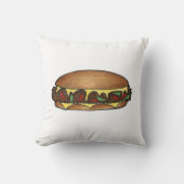 フィリーPAチーズステーキフィラデルフィアステーキサンドイッチ クッション (正面)