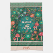 フィルおもしろいタなし引用文フローラキノコの緑の名前 キッチンタオル (縦)