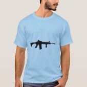 フィルの芸術のオンラインからの黒いライフルAR-15 Tシャツ (正面)