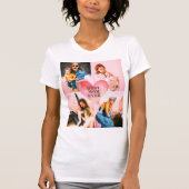 フィルタカスタム写真x4およびモノグラムハート tシャツ (正面)