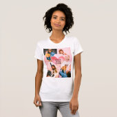 フィルタカスタム写真x4およびモノグラムハート tシャツ (正面フル)