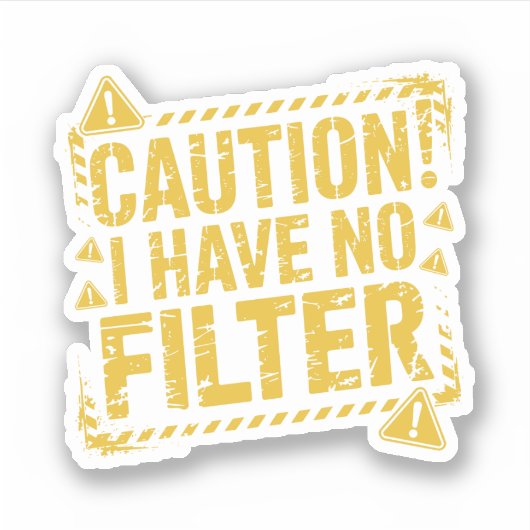 フィルターがない シール (正面)