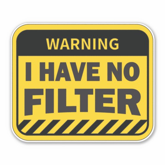 フィルターがない シール (正面)