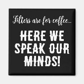 フィルターはコーヒー…さあ話心を! マグネット (正面)