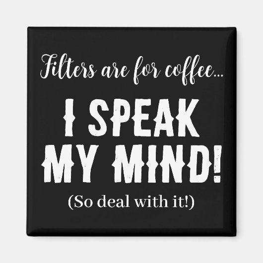 フィルターはコーヒー…私の心話にある! マグネット (正面)