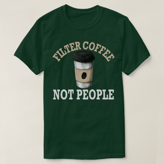 フィルターコーヒーNot Peopleデザインヴィンテージ Tシャツ (デザイン正面)