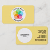 フィルターフラワー淡い色の – 黄色#FFE67F 名刺 (正面/裏面)
