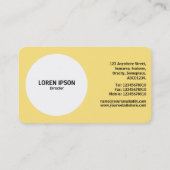 フィルターフラワー淡い色の – 黄色#FFE67F 名刺 (裏面)