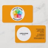 フィルターフラワー – オレンジ#FF9900 名刺 (正面/裏面)