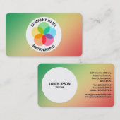 フィルターフラワー – グラディエントGrn、Yelw、赤 名刺 (正面/裏面)