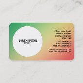 フィルターフラワー – グラディエントGrn、Yelw、赤 名刺 (裏面)