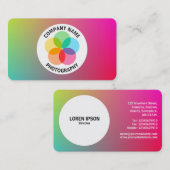 フィルターフラワー – グラデーションY、M、B、R、 名刺 (正面/裏面)