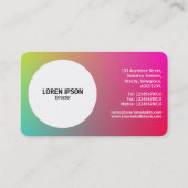 フィルターフラワー – グラデーションY、M、B、R、 名刺 (裏面)