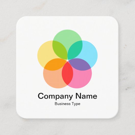 フィルターフラワー スクエア名刺 (正面)