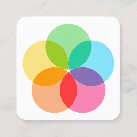 フィルターフラワー スクエア名刺 (正面)