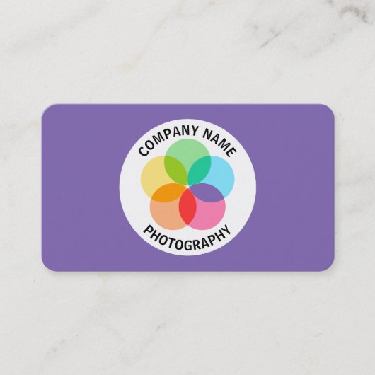 フィルターフラワー – 紫#7F66B2 名刺 (正面)