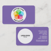 フィルターフラワー – 紫#7F66B2 名刺 (正面/裏面)