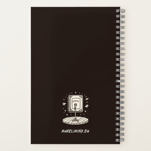 フィルタ処理されていない思考のスタンドアップノートブック ノートブック (裏面)