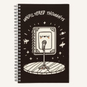 フィルタ処理されていない思考のスタンドアップノートブック ノートブック (正面)