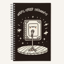 フィルタ処理されていない思考のスタンドアップノートブック ノートブック