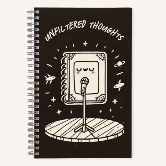 フィルタ処理されていない思考のスタンドアップノートブック ノートブック (正面)