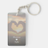 フィルパーソナライズされたターフォト&文字ロマンチック キーホルダー (裏面)