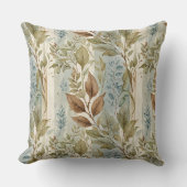 フィルマイセージ&ブラウン離れの上ストライプ クッション (正面)