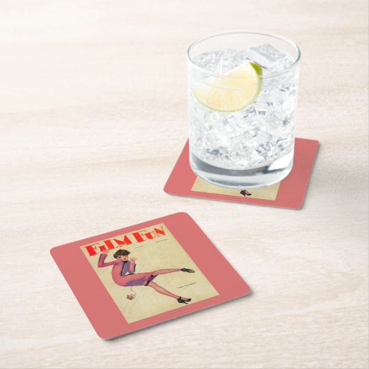 フィルムのおもしろいの雑誌カバー スクエアペーパーコースター (インサイチュ)